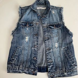 Distressed Denim vest by Pistola